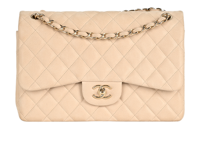 Classic Jumbo Double Flap, &pound;5,900, Handbags, Nude, Caviar Leather, Front view